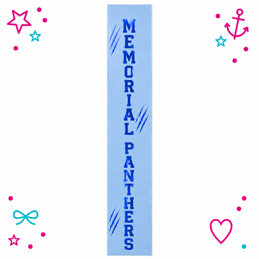 Memorial Panthers Team Printed Ribbon