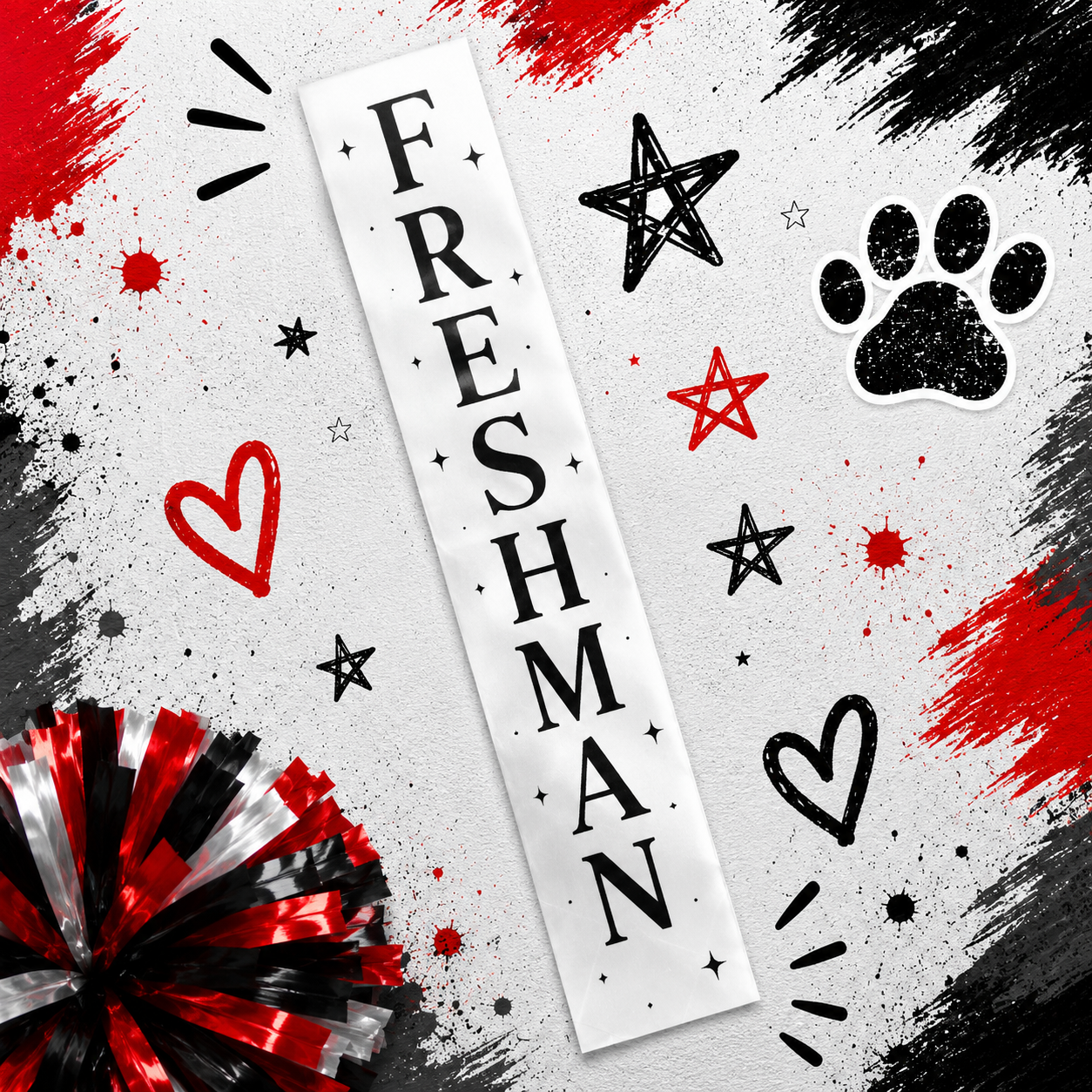 Freshman Print Ribbon | Custom Printed Ribbon | Personalized Ribbon - Size 9 (1 5/16in)