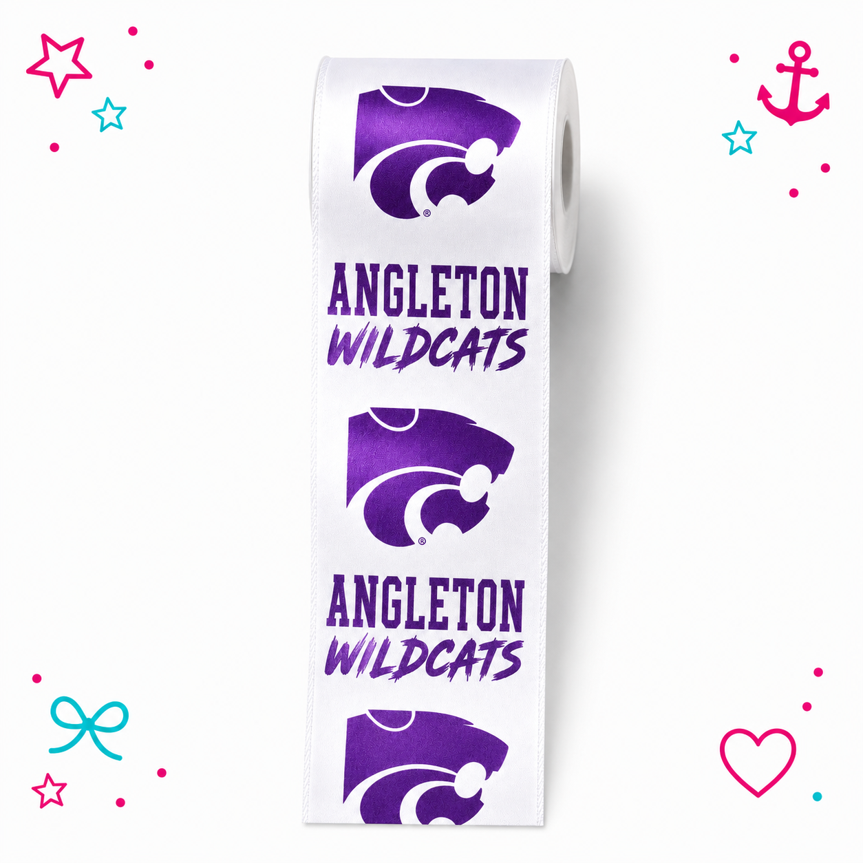 Angleton Wildcats Team Printed Ribbon