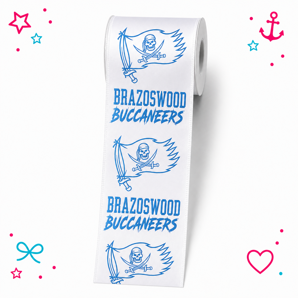 Brazoswood Buccaneers Team Printed Ribbon