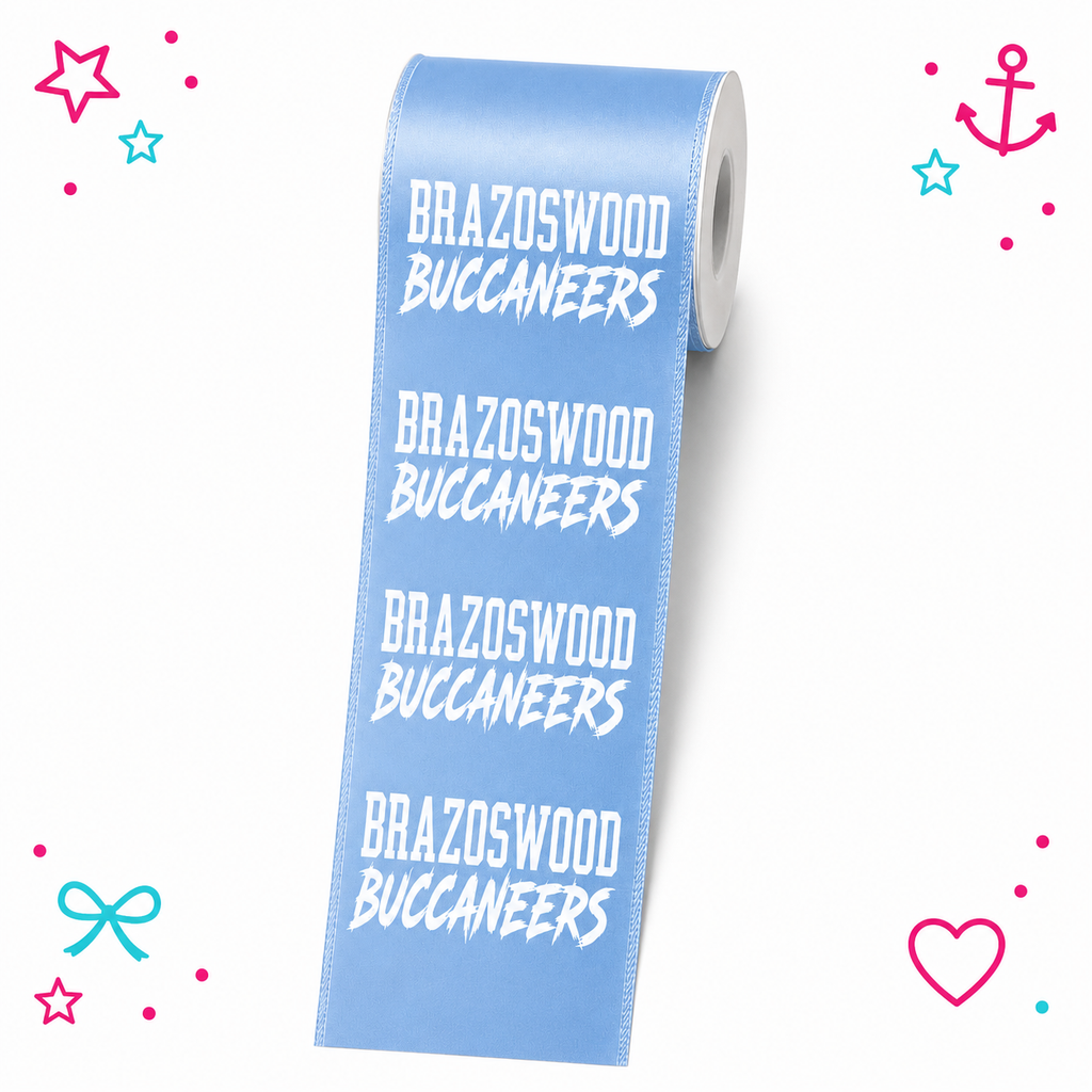 Brazoswood Buccaneers Team Printed Ribbon