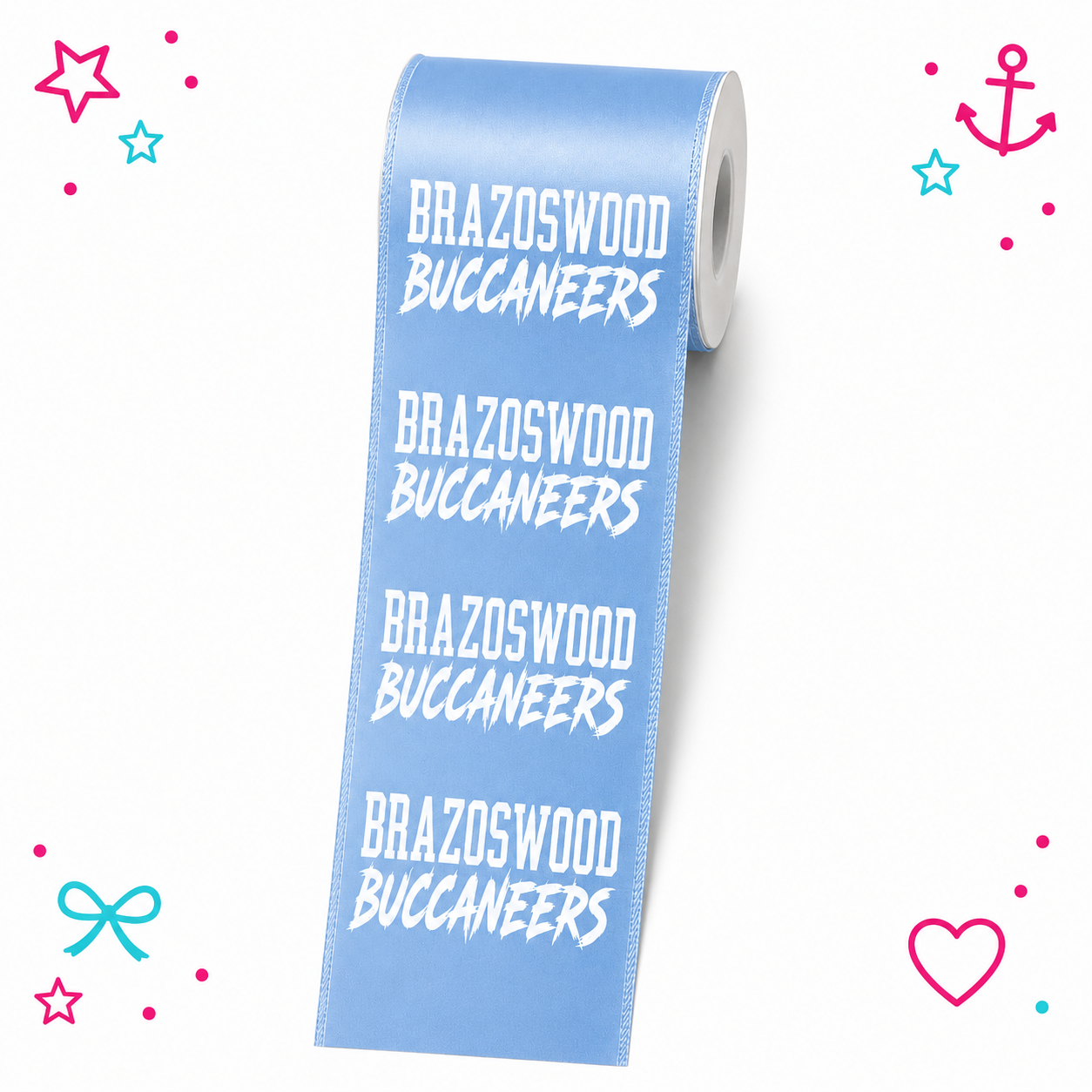 Brazoswood Buccaneers Team Printed Ribbon