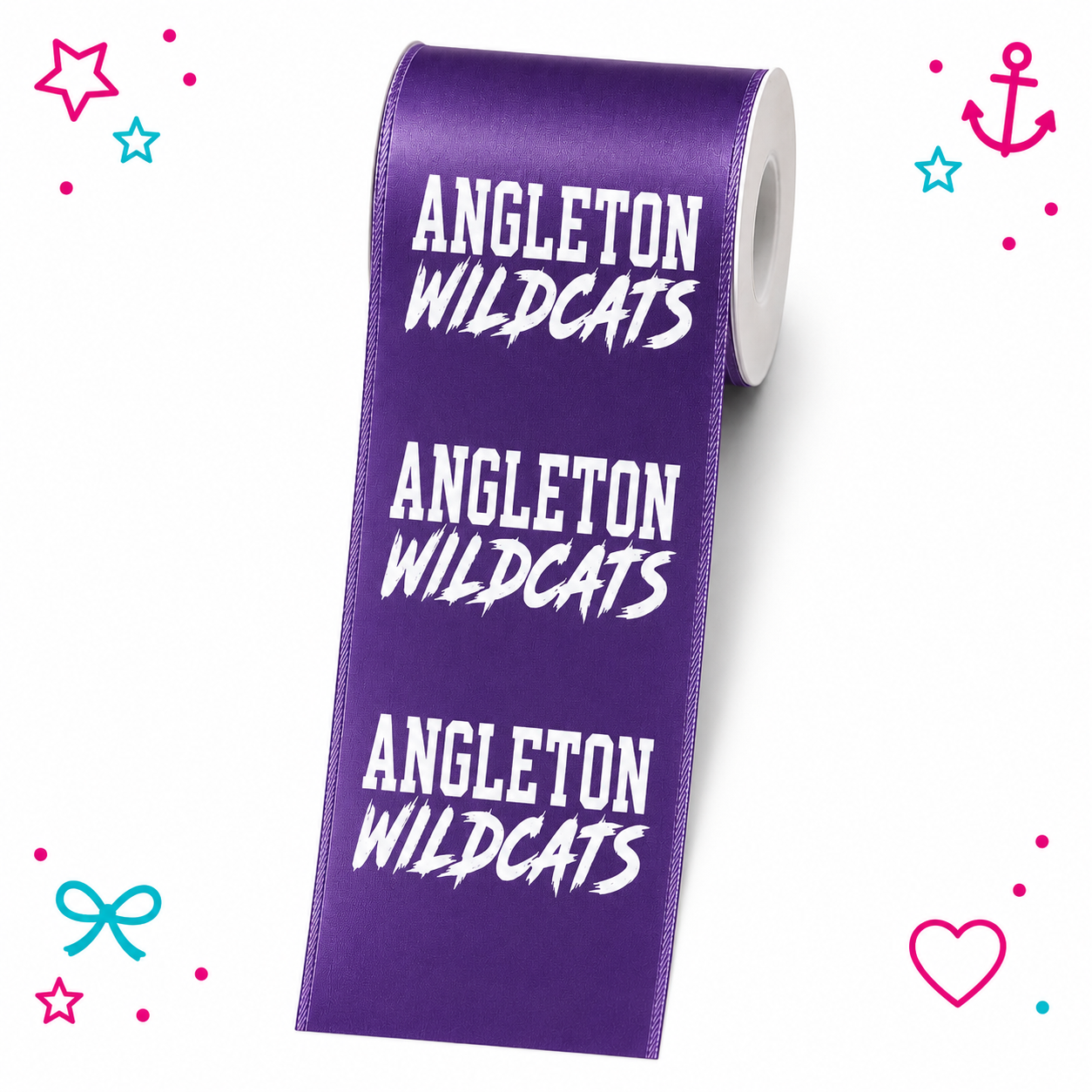 Angleton Wildcats Team Printed Ribbon