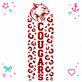 Cougars Team Printed Ribbon