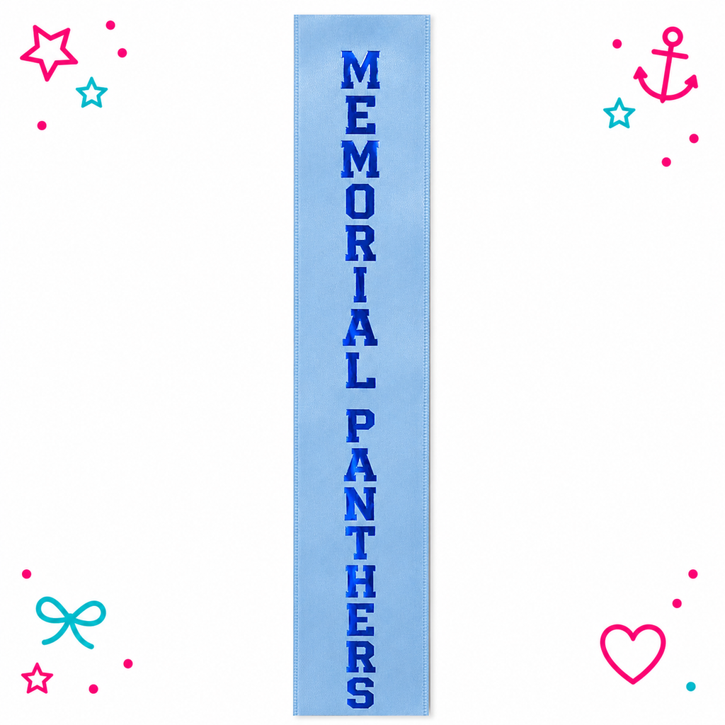 Memorial Panthers Team Printed Ribbon