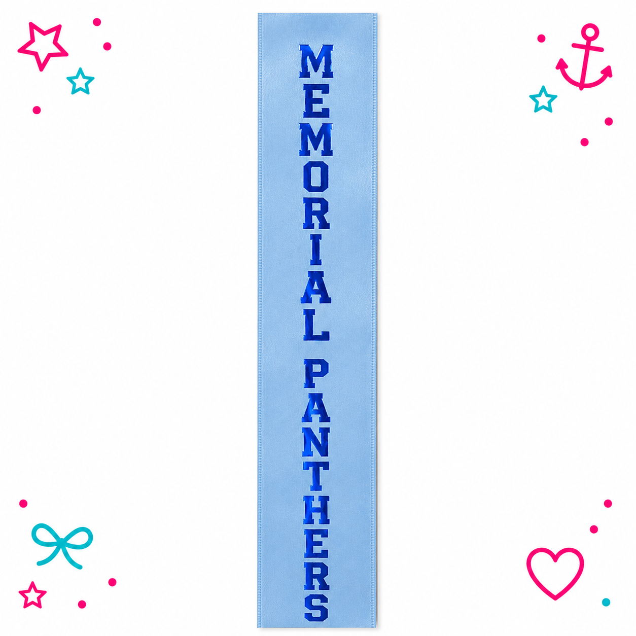 Memorial Panthers Team Printed Ribbon