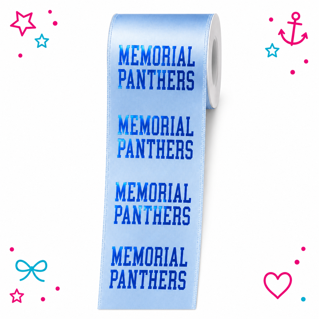 Memorial Panthers Team Printed Ribbon