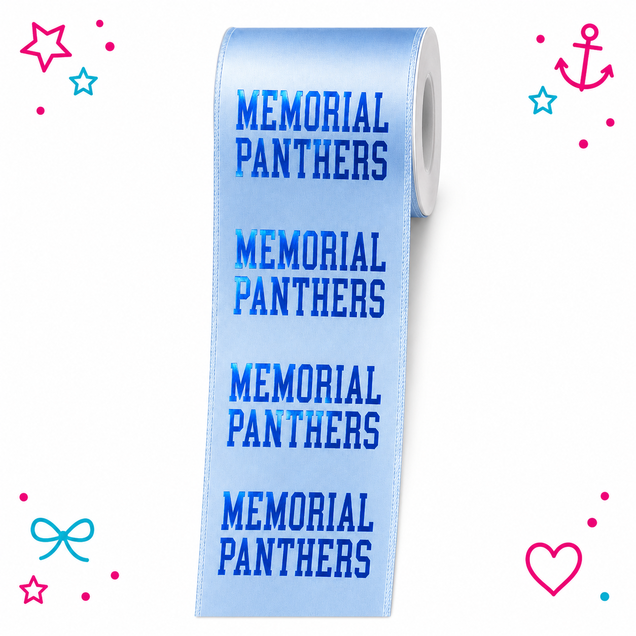 Memorial Panthers Team Printed Ribbon