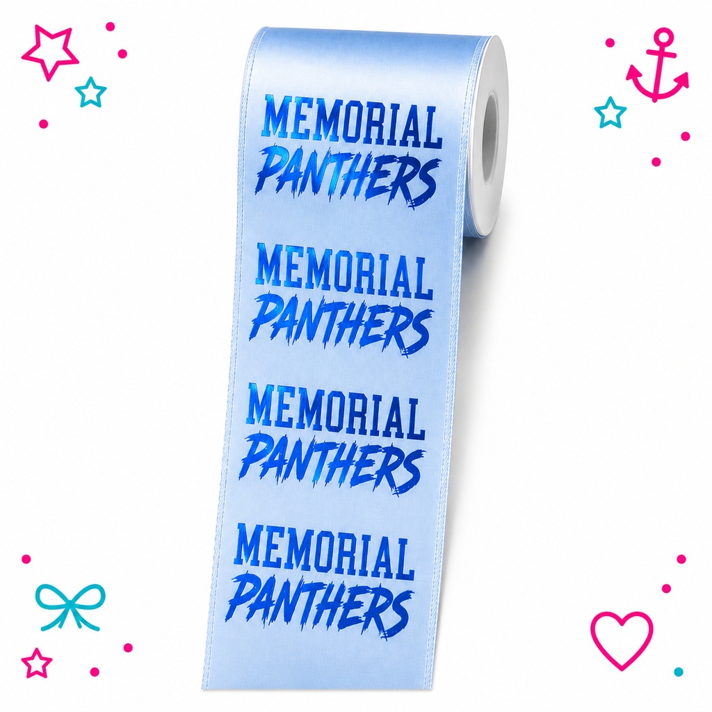 Memorial Panthers Team Printed Ribbon