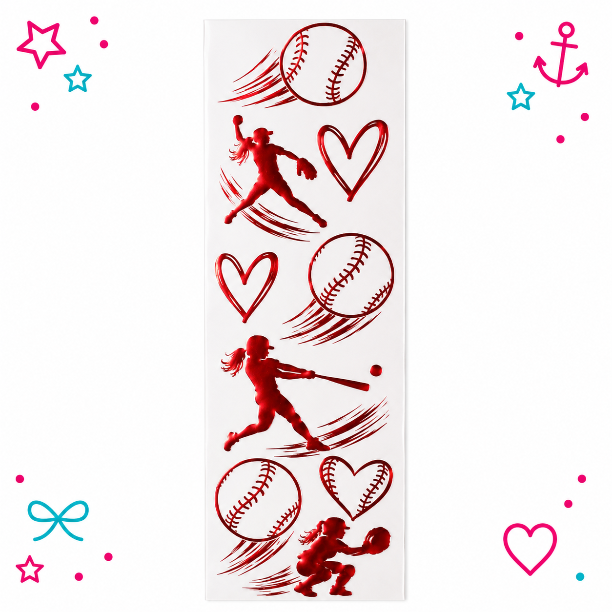 Softball Printed Ribbon