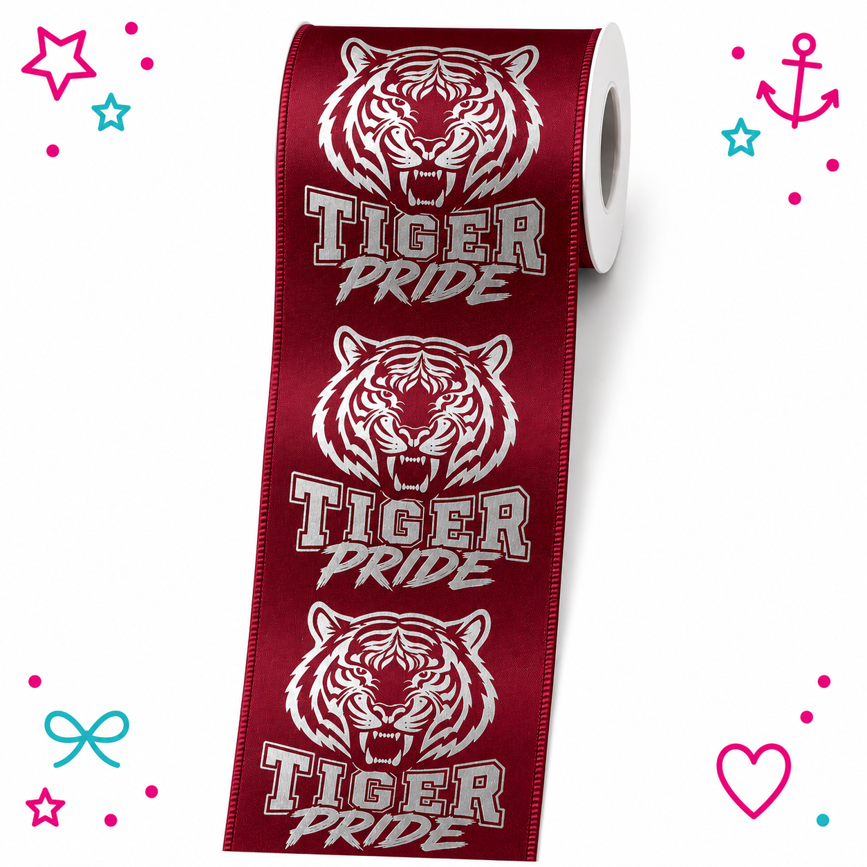 Tigers Team Printed Ribbon