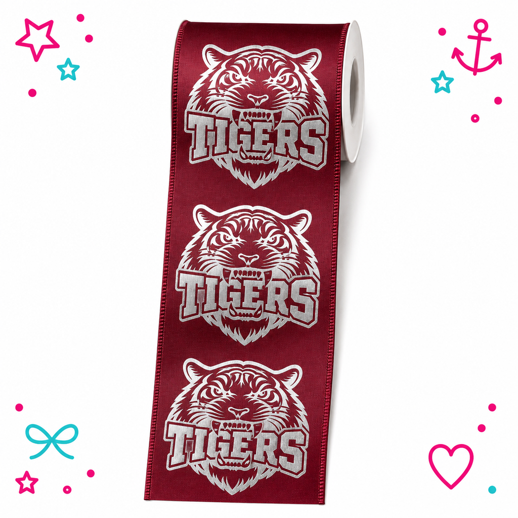 Tigers Team Printed Ribbon