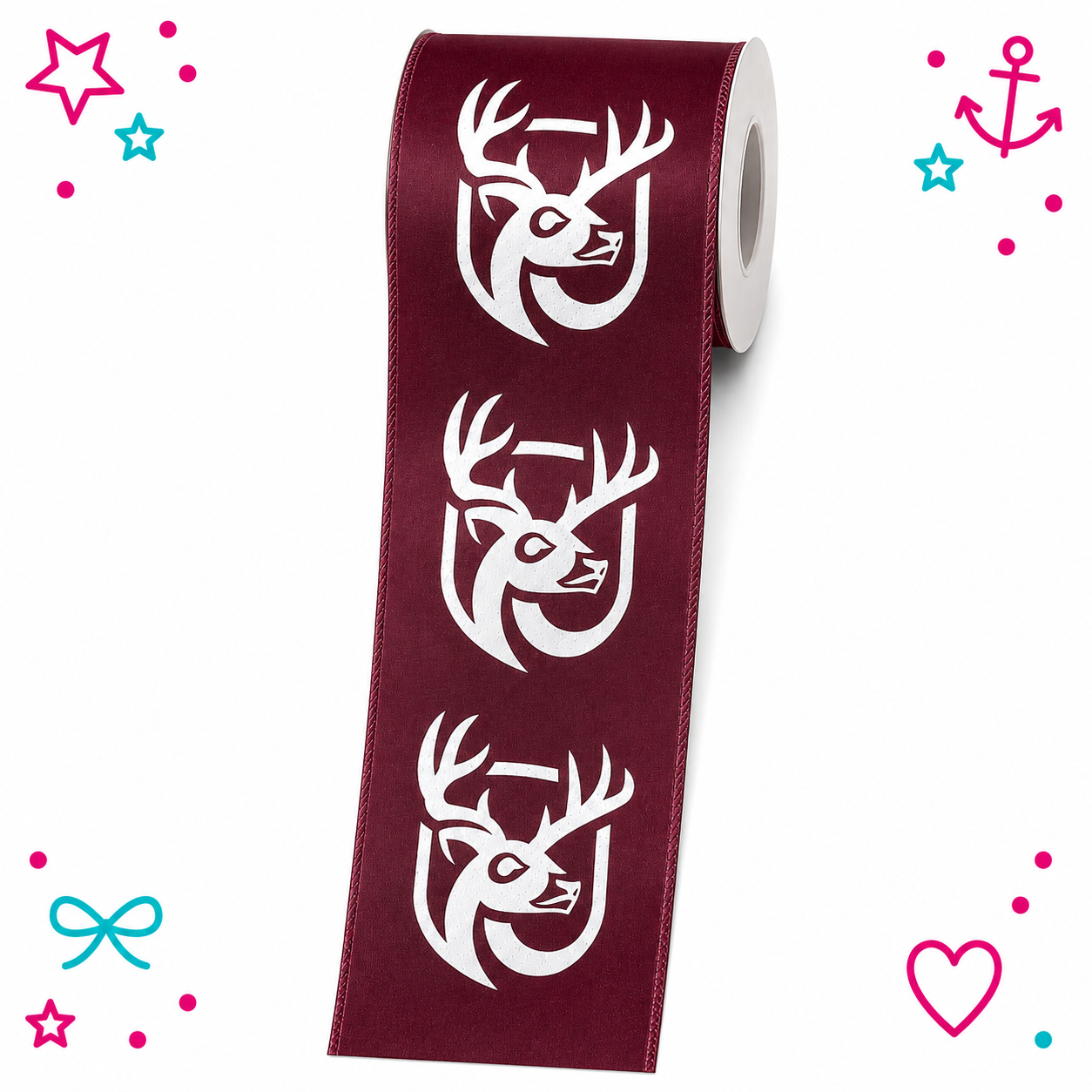 Deer Park Deer Team Printed Ribbon