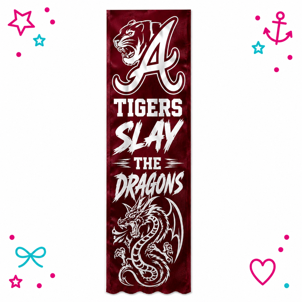 Tigers Team Printed Ribbon