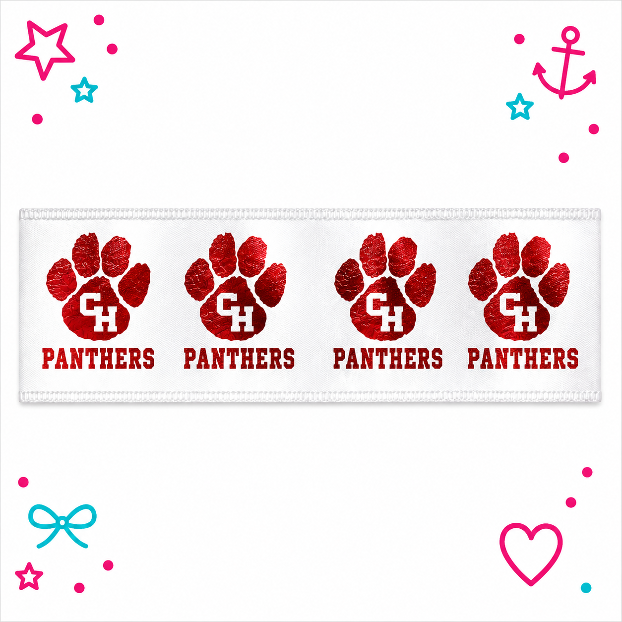 Panthers Team Printed Ribbon