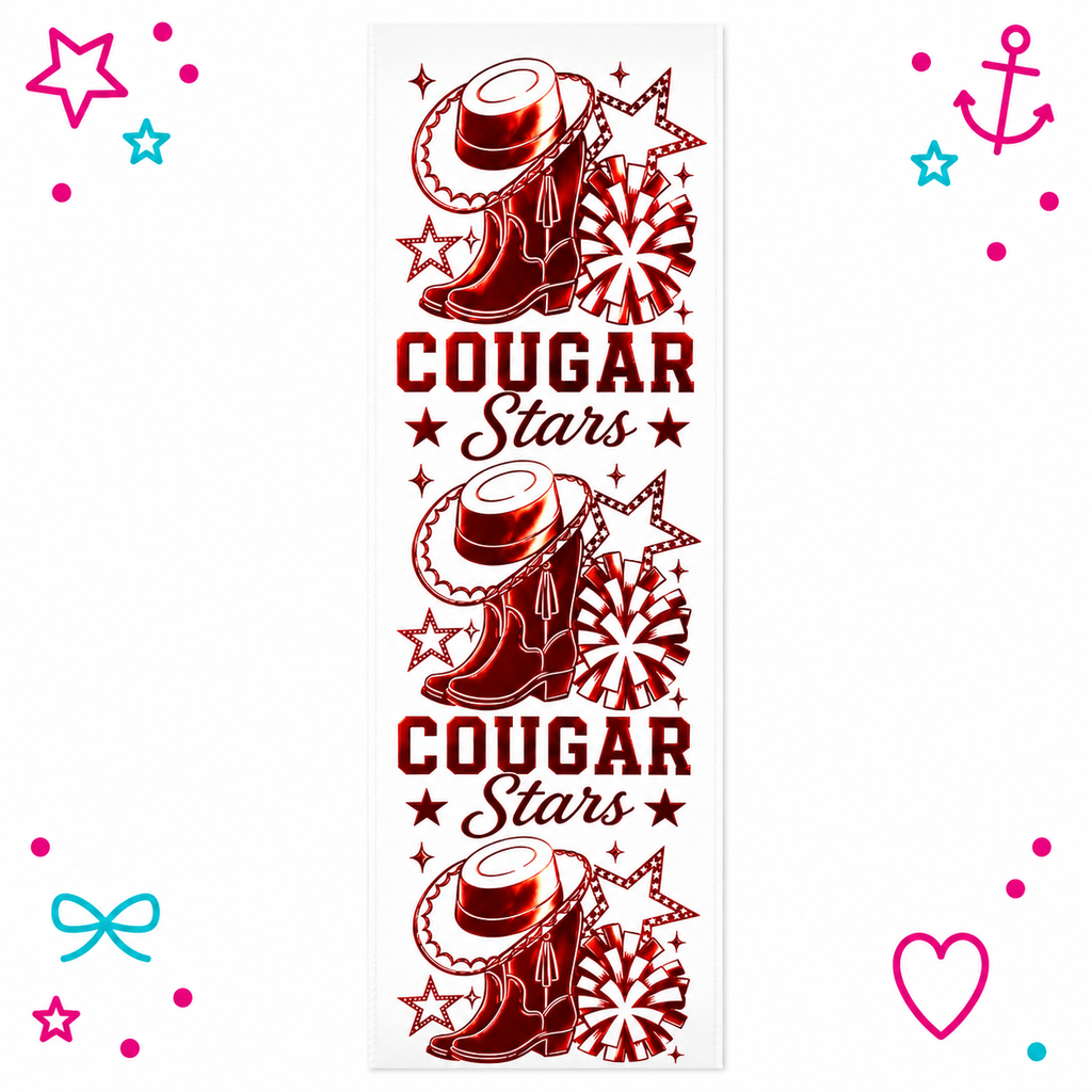 Cougar Stars Team Printed Ribbon