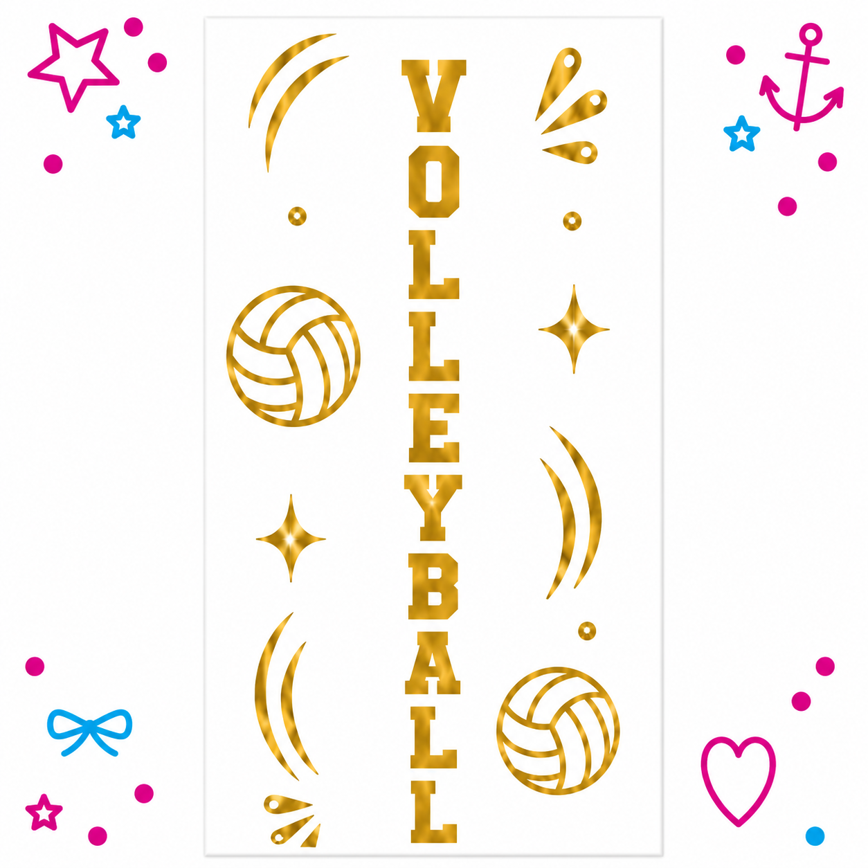 Volleyball Printed Ribbon
