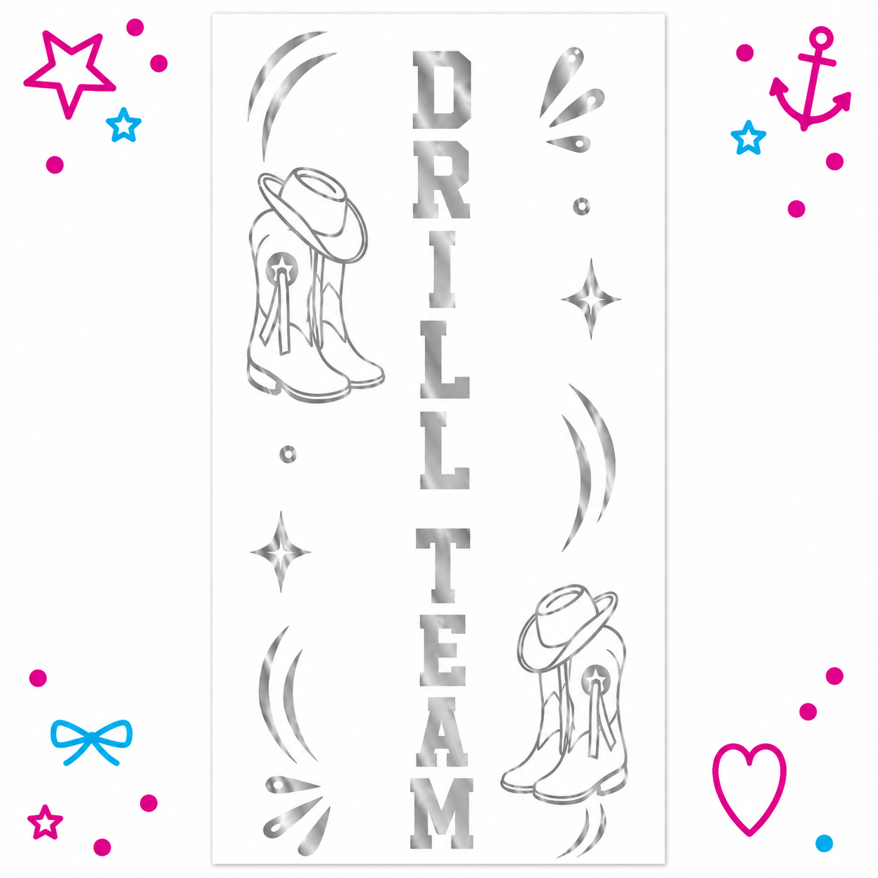 Drill Team Printed Ribbon