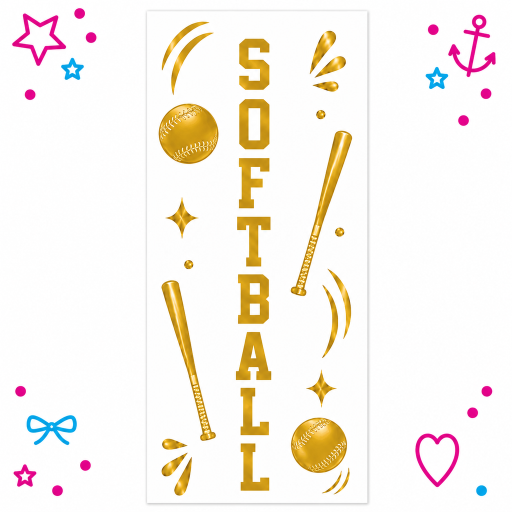 Softball Printed Ribbon
