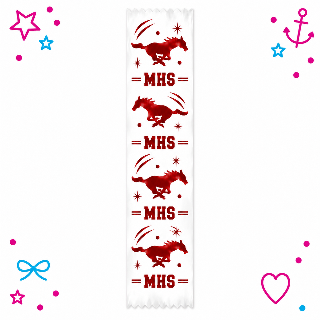 MHS Mustangs Printed Ribbon
