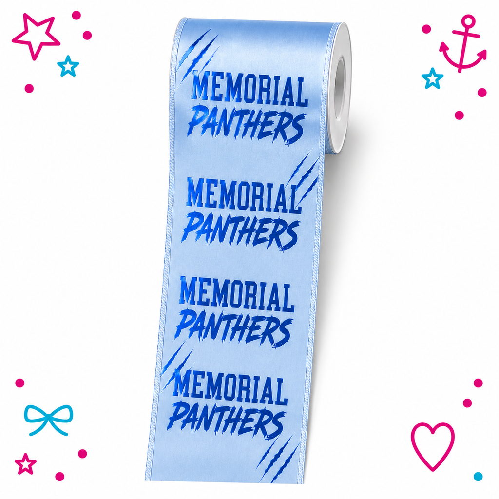 Memorial Panthers Team Printed Ribbon
